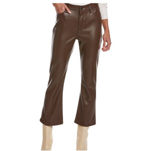 Joes Vegan Leather Chocolate Crop Pants Retail $218